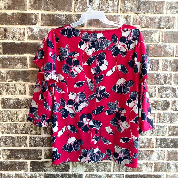 Lane Bryant Womens V-neck Flare Sleeves Top Blouse - Picture 4 of 7